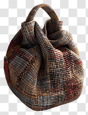Hobo Bag - Plaid Patterned Bag Transparent PNG