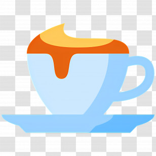 Cappuccino Coffee - Cartoon Coffee Cup With Frothy Drink Transparent PNG
