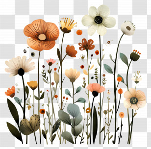 Blooming Flowers - Beautiful Colorful Flowers In Bloom Transparent PNG