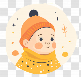 Infant - Cute Child In Winter Clothes Transparent PNG