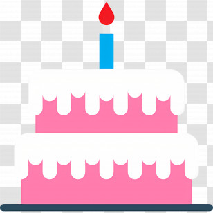 Birthday Cake - Festive Birthday Cake With Candle Transparent PNG