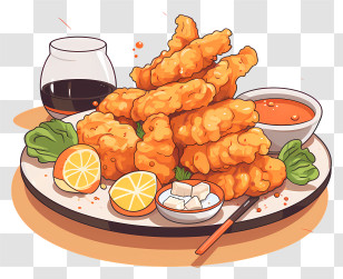 Fried Chicken Nuggets - Delicious Fried Tempura Dish Transparent PNG