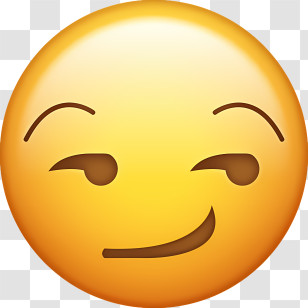 Emoji - Mischievous Sly Smirk Emoji Transparent PNG
