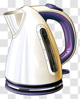 Watercolor Electric Kettle - Modern Electric Kettle With Sleek Design Transparent PNG