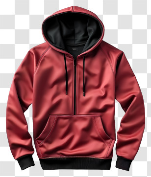 Hoodie - Stylish Red Hoodie With Pockets Transparent PNG