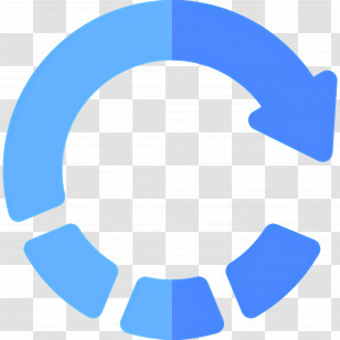 Circular Arrow - Blue Circular Arrow For Rotation Transparent PNG