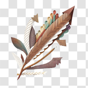 Boho Arrow
 - Colorful Decorative Feathers Transparent PNG