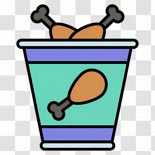 Chicken Food - Bucket Of Fried Chicken Transparent PNG