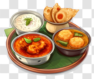 Kolukattai - Traditional Indian Cuisine On Plate Transparent PNG
