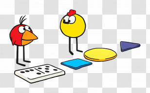 Peep And The Big Wide World - Colorful Birds With Shapes Transparent PNG
