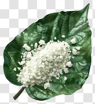 Salt - Salt On Green Leaf Transparent PNG