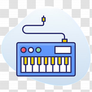 Music Keyboard - Electronic Keyboard With Cable Transparent PNG