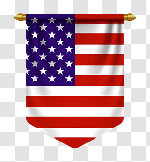 American Flag - American Flag Banner Transparent PNG