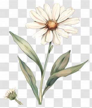 Transvaal Daisy - Delicate White Daisy Flower Transparent PNG