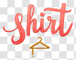 Shirt Logo - Watercolor 'Shirt' Logo With Hanger Transparent PNG