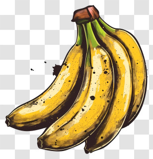 Banana Day - Banana Bunch Digital Illustration Transparent PNG