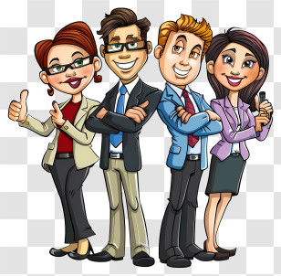 Employee Appreciation Day - Cartoon Business People Group Transparent PNG
