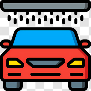 Car Wash - Red Car At Car Wash Transparent PNG