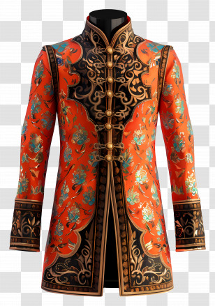 Indian Formal Wear - Ornate Traditional Jacket Transparent PNG
