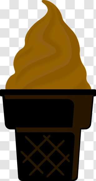 Icon - Chocolate Ice Cream Cone Transparent PNG