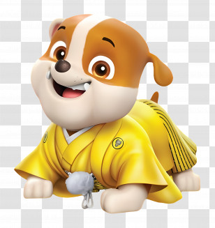 Paw Patrol - Cartoon Dog In Yellow Outfit Transparent PNG