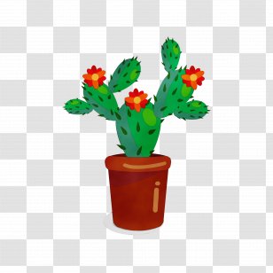 Watercolor Flower Background - Vase - Cut Flowers Artifact Transparent PNG