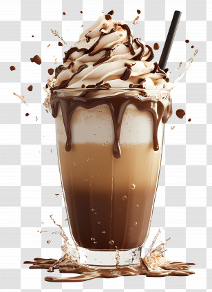 Frappe - Coffee With Whipped Cream Transparent PNG