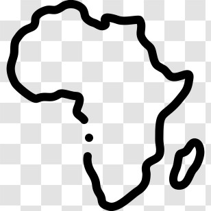 Africa Map - Africa Continent Outline Map Transparent PNG