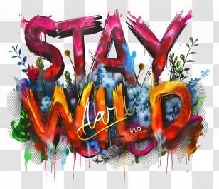 Stay Wild - Stay Wild Graffiti Art Transparent PNG