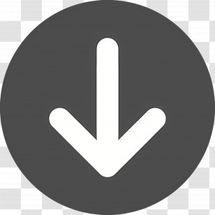 Down Arrow - Minimalistic Down Arrow Icon In Gray Transparent PNG