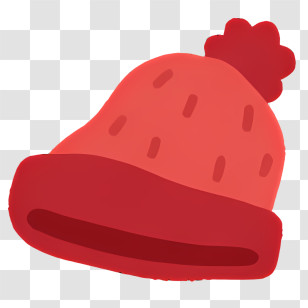 Knit Cap - Red Knitted Winter Hat Illustration Transparent PNG