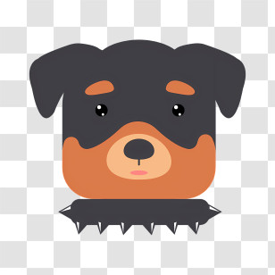 Puppy - Cute Dog Face With Collar Transparent PNG