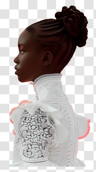 Female Art - Elegant Woman In White Dress Transparent PNG