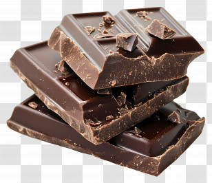 Piece Of Chocolate - Stack Of Dark Chocolate Pieces Transparent PNG