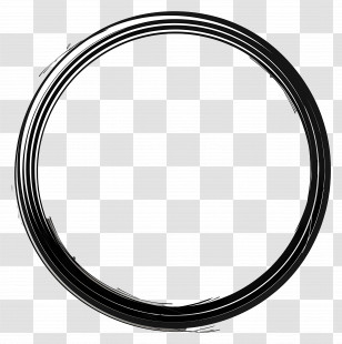 Black Circle - Abstract Brushstroke Black Circle Art Transparent PNG