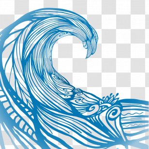 Cartoon Wave Clip Art - Vector Waves Transparent PNG