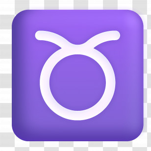 Taurus Emoji - Taurus Zodiac Symbol Transparent PNG
