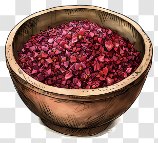 Chilli Flakes Powder - Illustration Of A Bowl With Red Spices Transparent PNG