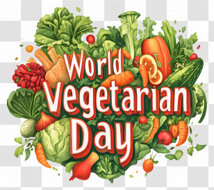 World Vegetarian Day - World Vegetarian Day Vegetables Illustration Transparent PNG