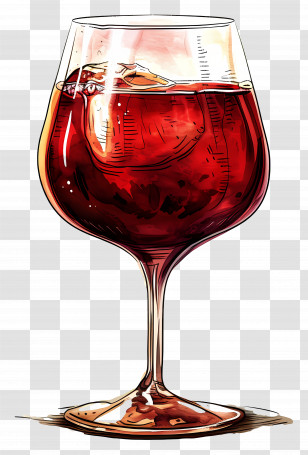Red Wine - Glass Of Red Wine Transparent PNG