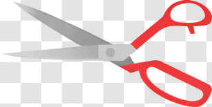 Cartoon - Red-Handled Scissors For Precision Cutting Transparent PNG