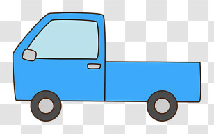Icon - Blue Cartoon Truck Illustration Transparent PNG