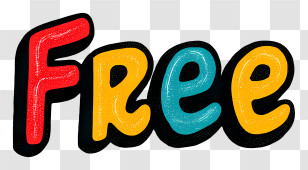 Word Free - Colorful Free Text Illustration Transparent PNG