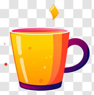 Cup - Colorful Cup For Hot Beverage Transparent PNG