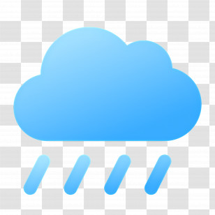 Raining Cloud - Blue Rain Cloud Weather Illustration Transparent PNG