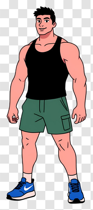 Man In Casual Outfit - Muscular Man In Sportswear Transparent PNG