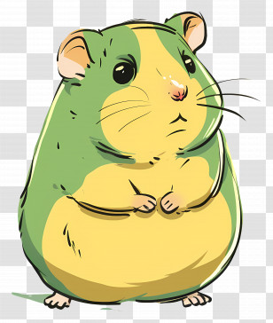 Cartoon Hamster - Cute Cartoon Hamster Illustration Transparent PNG