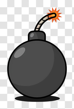 Timer Bomb - Cartoon Bomb With Lit Fuse Transparent PNG