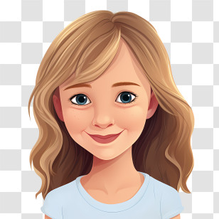 Smiling Girl
 - Cartoon Illustration Of A Smiling Blonde Girl Transparent PNG