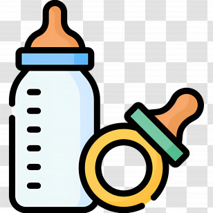 Baby Cup - Baby Bottle And Pacifier Icon Transparent PNG